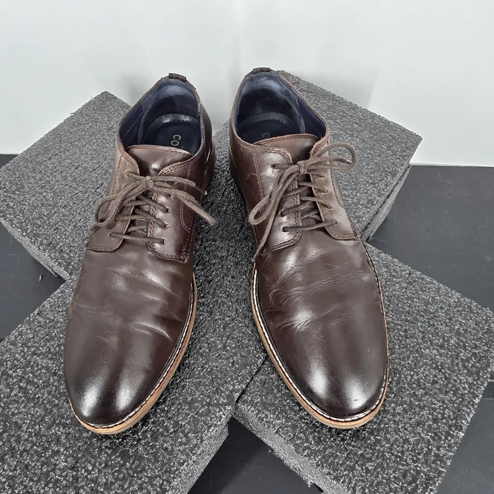 Cole Haan Men's 9W Williams Derby Brown Leather Oxford Dress Shoes C30692 Wide